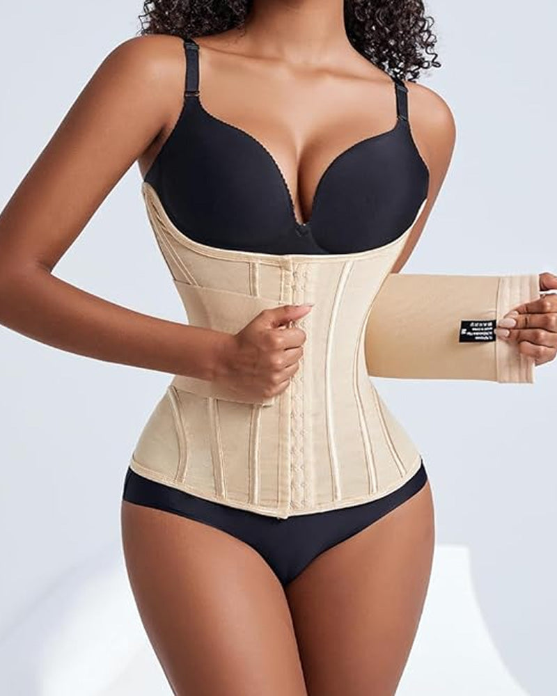 Shapewear Breast Lifted Waist Trainer Steel Bone Flat Belly Bodysuit