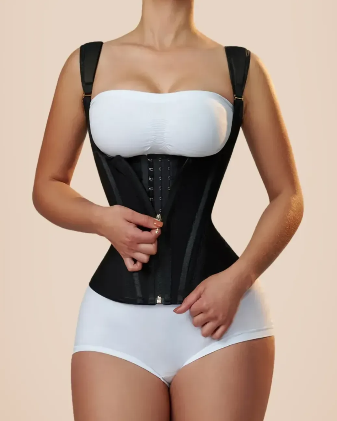 Women's Waist Trainer with Steel Bones for Body Shaping