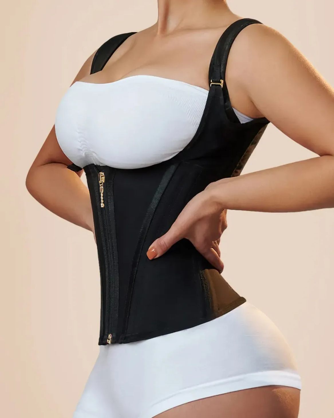 Women's Waist Trainer with Steel Bones for Body Shaping