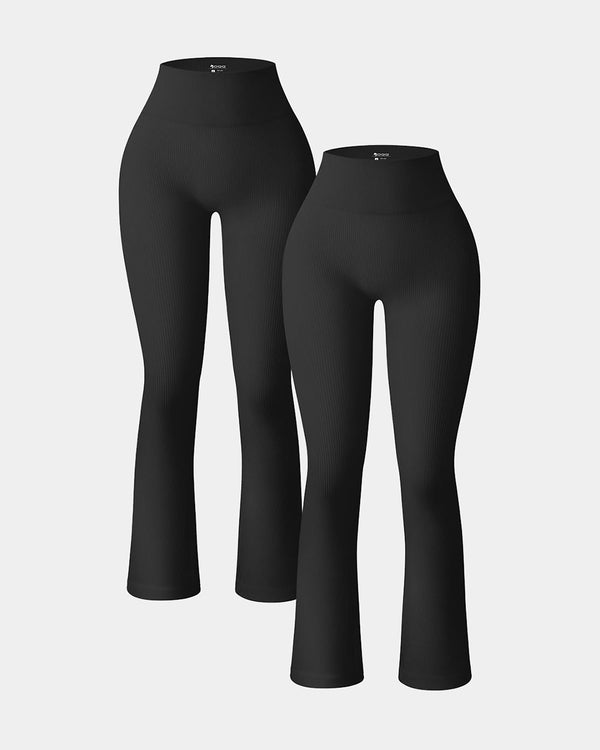 High Waist Flare Leggings[2 Pieces]