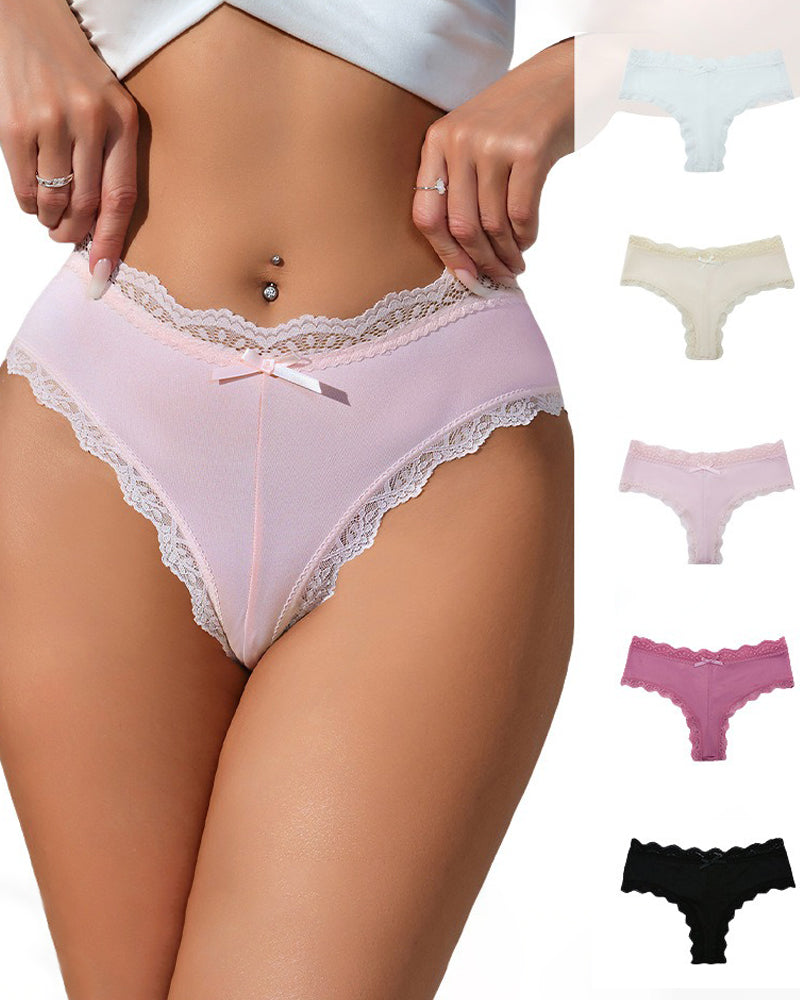 Sexy Lace Comfortable Pure Cotton Crotch Plus Size Breathable Panties