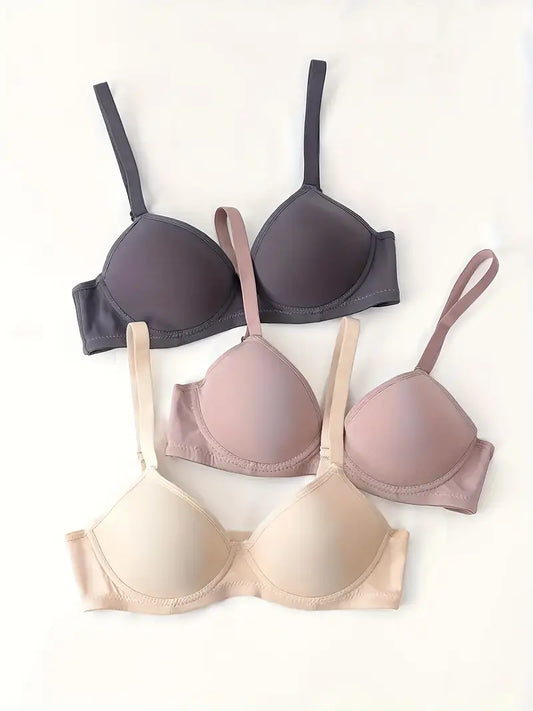 Classic Solid Women's Everyday Bra 3-Pack