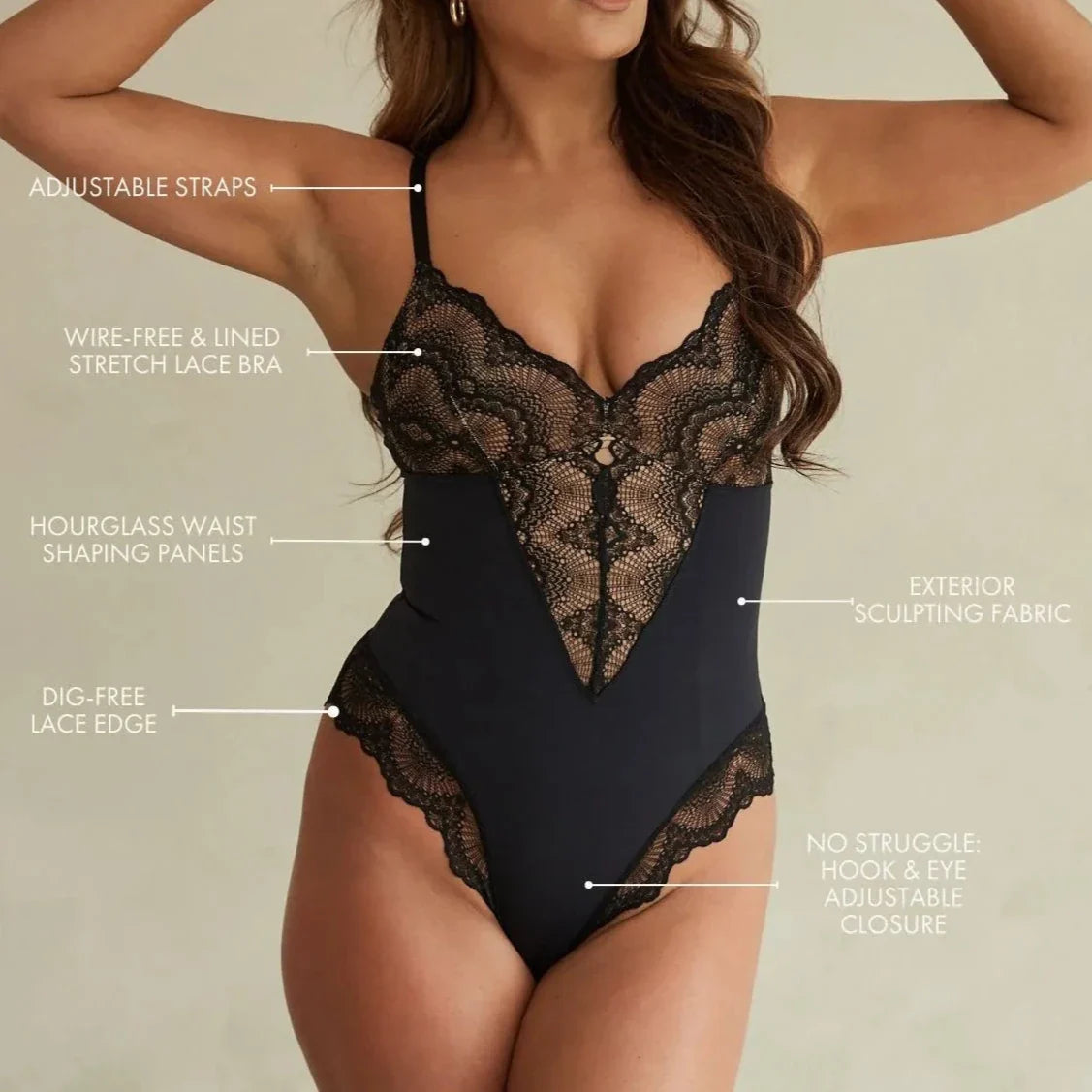 Sculpting Lace Shapewear Bodysuit