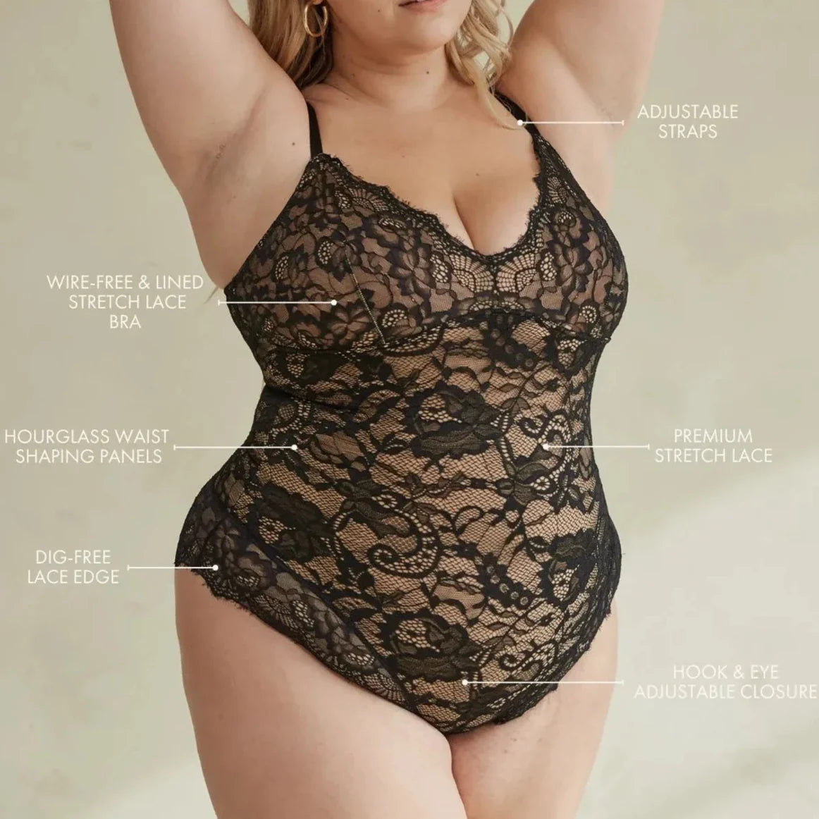 Shaping Lace Shapewear Bodysuit