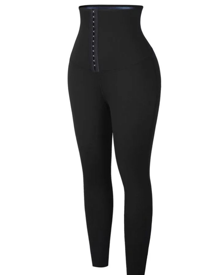 Leggings With Blue Neoprene Tummy Control