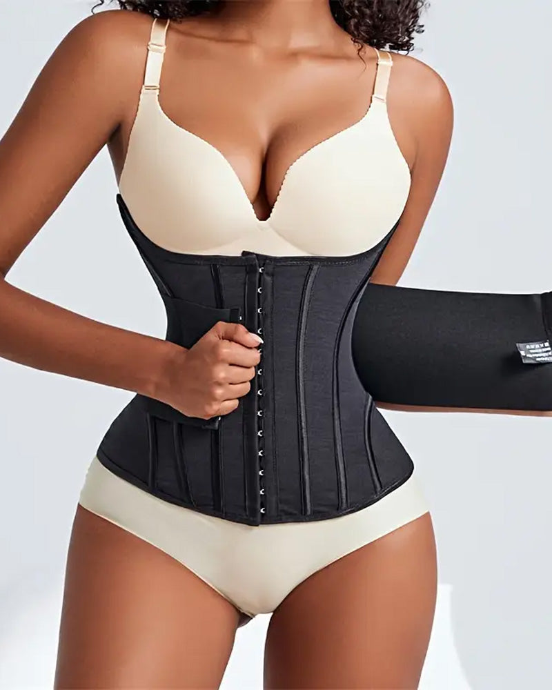 Shapewear Breast Lifted Waist Trainer Steel Bone Flat Belly Bodysuit