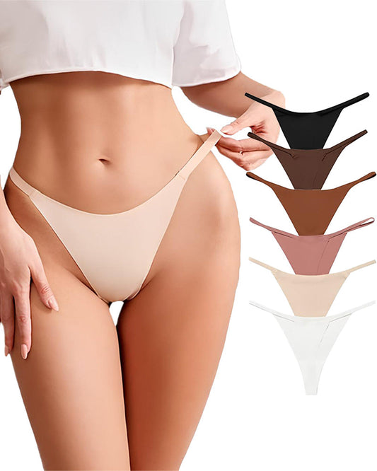 Women's Ice Silk Seamless T-Shaped Briefs