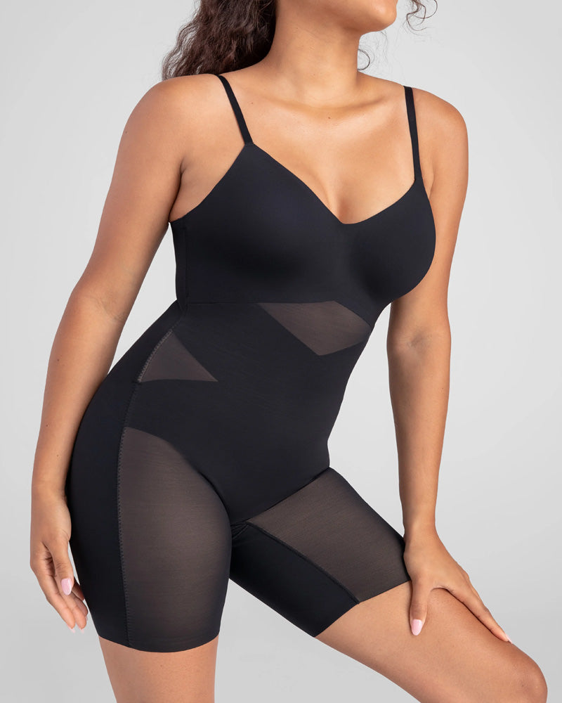 Low Back Mesh Breathable Tummy Control and Shaping Bodysuit