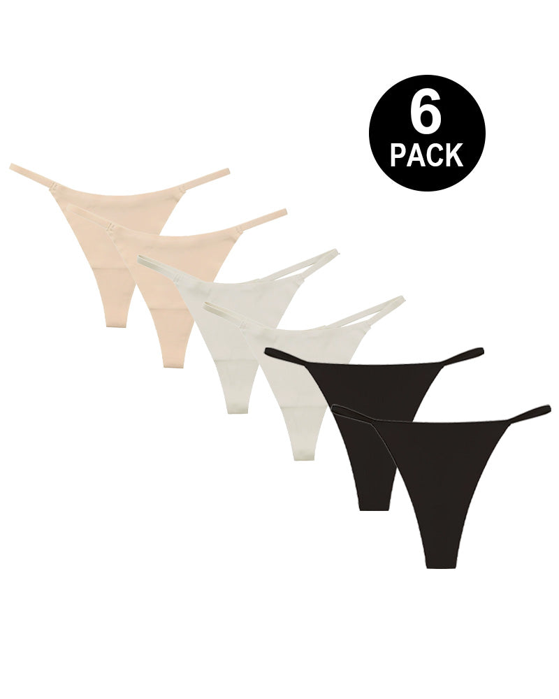 Women's Ice Silk Seamless T-Shaped Briefs