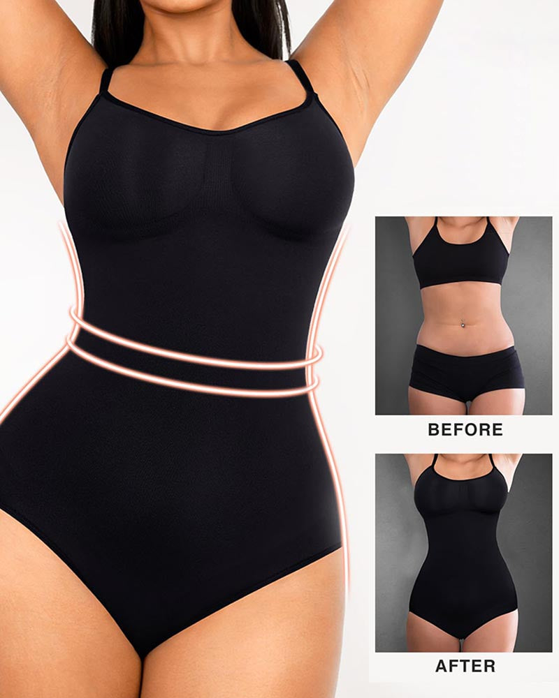 Shapewear Waist Trainer Bodysuits Women Clothing Tummy Control Seamless Full Body Shaper Square Neck Jumpsuits Top