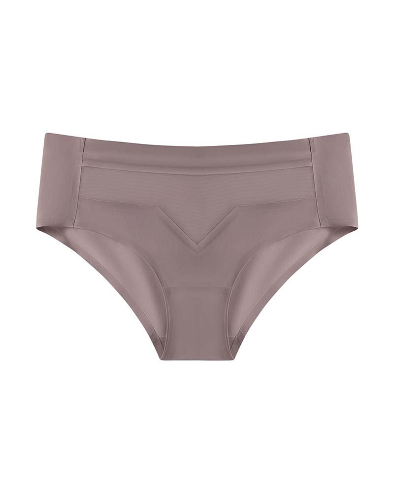 Mid-Waist Ice Silk Naked Invisible Underwear